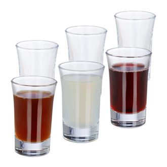 Relaxdays Set Da 96 Bicchierini Da 4 Cl Di Vetro Trasparente Per Liquore, Caff&egrave;, Carnevale, Resistenti E Lavabili In Lavastoviglie