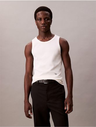 Calvin Klein Jeans Calvin Klein Mens Cotton Silk Tank - White - 2XL
