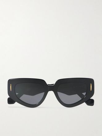 Loewe Occhiali Da Sole In Acetato Con Montatura Cat-eye Anagram - Nero