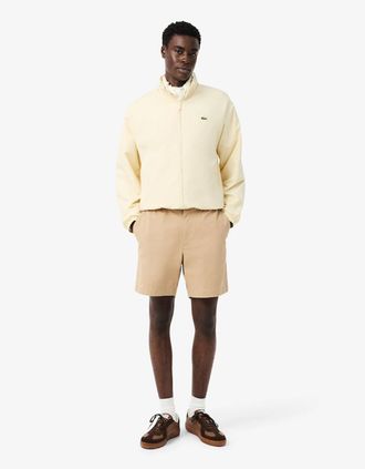 Lacoste Mens Lacoste Regular Fit Stretch Cotton Shorts - Cream - Size: 8 38-40 waist