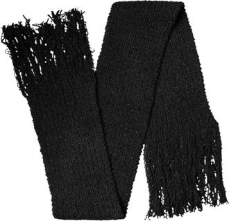 Dolce & Gabbana Winter Scarves, female, Black, Size: ONE SIZE Cashmere Knit Shawl with Fringe Detailing Scarf