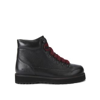 Kurt Geiger Mens Leather Chiltern Hiker High Boots - Black - Size UK 11