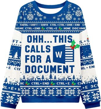 Generic Ugly Christmas Sweatershirts Excel Christmas Sweatshirts for Women,Men