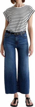 AG - Adriano Goldschmied Saige Wide Leg Crop Jean In Plume