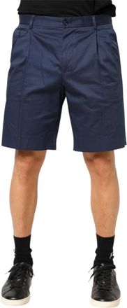 Dolce & Gabbana Bermuda Shorts - Heren - Korte Broeken - Blauw - XL - Katoen - Korte Broeken