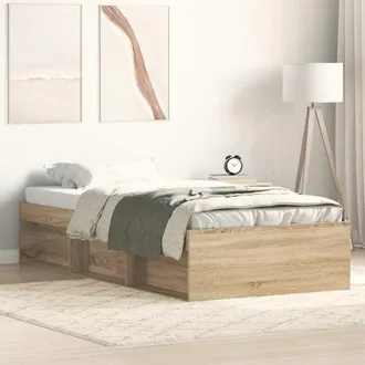 vidaXL Estructura De Cama Roble Sonoma 75x190 Cm Vidaxl