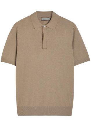 Canali Knit Polo Shirt - Stone - 54 (IT54 / Xxl)