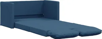 vidaXL Sof&aacute; Cama De Suelo 2 En 1 Tela Azul 112x174x55 Cm Vidaxl