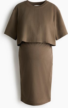 H&M MAMA Zweiteiler mit Shirt und Jupe - Beige