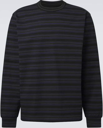 sacai Striped cotton T-shirt