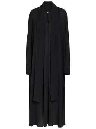 Toteme Scarf-effect Chiffon Maxi Dress - Black - 32 (UK4 / Xxs)