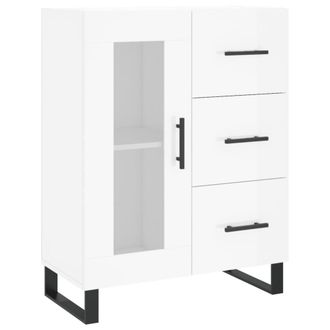 Berkfield Home Sideboard High Gloss White 69.5x34x90 cm Engineered Wood