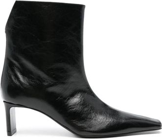 Khaite Black Ankle Boots