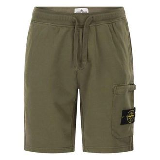 Stone Island Casual Shorts, male, Green, Size: S Bermuda Shorts