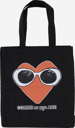 Black Score Mens Cotton Shopping Bag With Print Black Shoulder