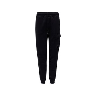 C.P. Company Sweatpants, male, Blue, Size: XL Diagonal Raised Fleece Lens Sweatpants