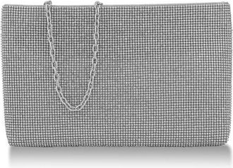Whiting & Davis Lainey Crystal Clutch in Pewter Crystal at Nordstrom