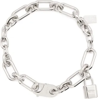 Acne Studios Padlock chain necklace - unisex - Brass - One Size - Silver
