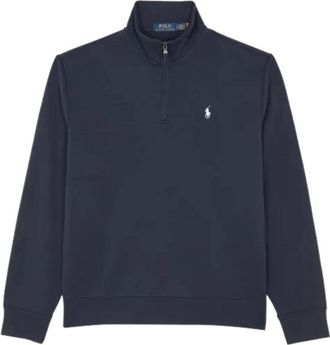 Polo Ralph Lauren Navy Sweatshirt met Hoge Kraag - Heren - Sweatshirts - Blauw - XL - Katoen - Hoodies & sweatvesten