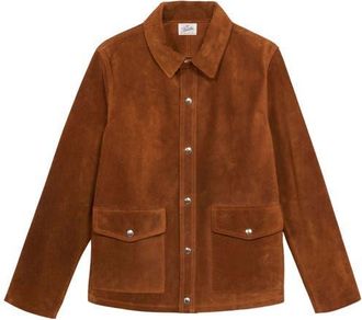 Fortela Welder Suede Leather Jacket in Mou at Nordstrom, Size 50 Eu
