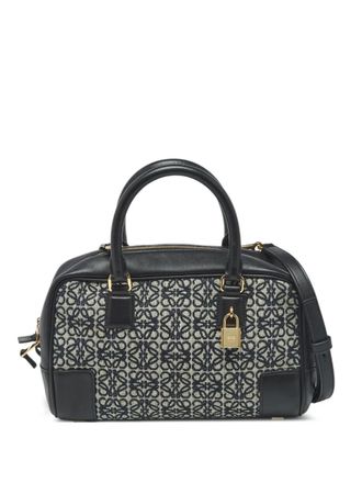 Loewe Amazona leren handtas met jacquard - Zwart