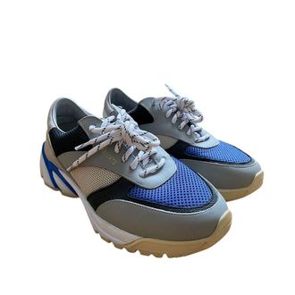 Axel Arigato Blue, White & Grey Tech Runner Sneakers Size 38