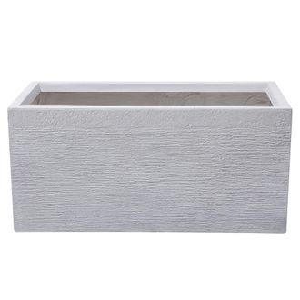 Beliani Beliani - Maceta De Fibras De Arcilla Blanca 80 X 37 X 38 Cm Para Interior Y Exterior Rectangular Myra