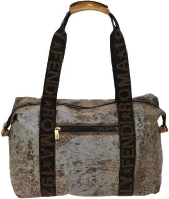 Fendi Pre-owned Weekend Bags, female, Black, Size: ONE SIZE Pre-owned Leather Shoulder Bag