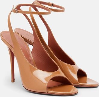 Amina Muaddi Anok patent leather slingback sandals