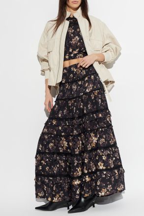 AllSaints Top Peony, Womens, Black