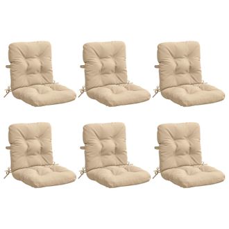 vidaXL Cojines Para Sillas De Respaldo Alto En 6 Piezas Vianen 6 Pcs Vidaxl