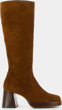 Jonak Laarzen in onbewerkt leer Betina, hakken