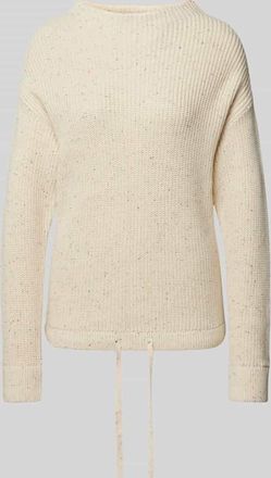 Jake*s Casual Oversized Strickpullover mit gerippten Abschlüssen in Ecru, Größe XXL