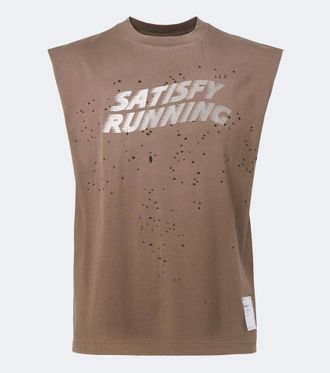 SATISFY Top MothTech in cotone con stampa