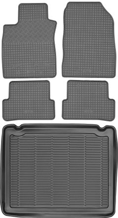 OEM Juego De Alfombrillas De Goma Para Coche Y Maletero Para Renault Clio Iii Estate (2006-2012)