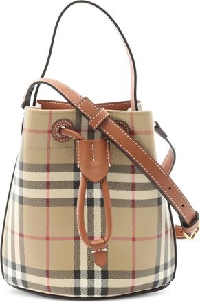 Burberry Borsa a secchiello a quadri anni 2020 - Toni neutri