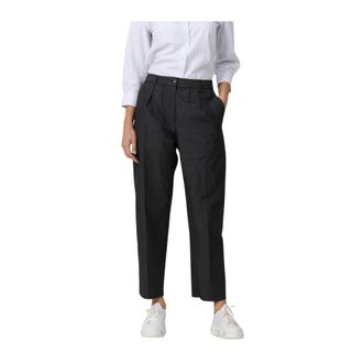 Aspesi Pantalones Casuales de Algod&oacute;n - Trousers - Mujer - Negro - M