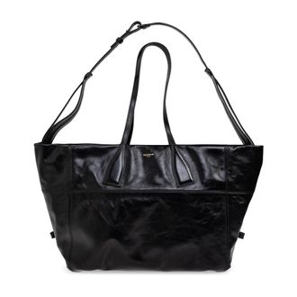 Balmain Shoulder Bags, unisex, Black, Size: ONE SIZE Leather Shoulder Bag