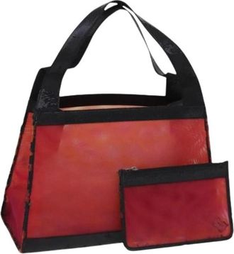 Chanel Pre-owned Nylon Handbag - Dames - Vintage Handtas - Rood - ONE Size - Nylon - Vintage