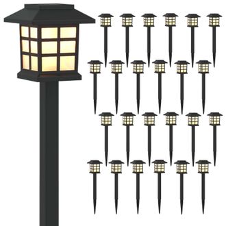 vidaXL Luces Solares Exteriores Con Pico De Tierra 24 Uds. 38,5 Cm Pp Vidaxl