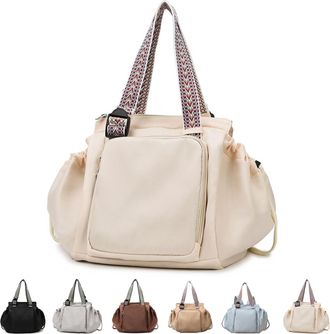 Generic Multi-functional Large-Capacity Tote Backpack for Travel Daily Use, 2 in 1 Versatile Cradle Backpack Diaper Bag (Off-white)