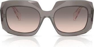 Prada 54mm Square Sunglasses in Grey/pink Gradient Grey at Nordstrom