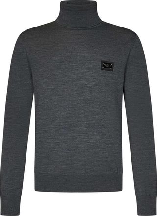 Dolce & Gabbana Grijze Coltrui voor Mannen - Heren - Coltruien - Grijs - S - Wol - Truien & Vesten