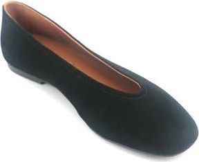 Gentle Souls Willow Woven Flat in Black Suede at Nordstrom Rack, Size 5.5