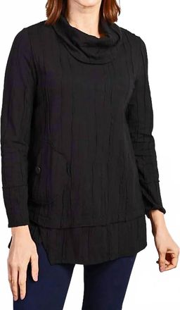 Habitat Womens Cowlneck Pocket Tunic In Black