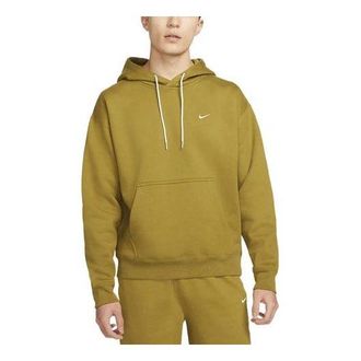Nike Mens Nike Logo Embroidered Solid Color Fleece Lined Earthy Yellow DA0316-318