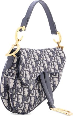 Dior Saddle Handbag Oblique Canvas Mini shoulder bag - Blauw
