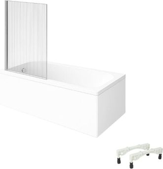 Villeroy & Boch Ba&ntilde;era Recta Villeroy & Boch Architectura Con Patas Acr&iacute;lica 170 X 75 Cm + Mampara De Ba&ntilde;era Izquierda Aurys Raywall Cromada