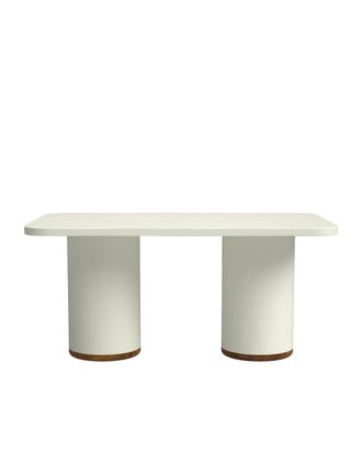 Hannun Mesa de exterior de microcemento en color blanco roto 160 cm