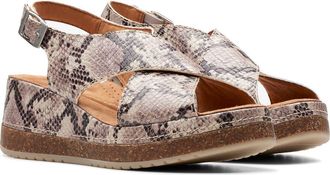 Clarks Kassanda Step Wedge Sandal in Snake Print at Nordstrom Rack, Size 5.5